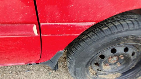 94-97 Ford Aspire Passenger Right Moulding From Fender Oem Trim Strip Red — photo 1
