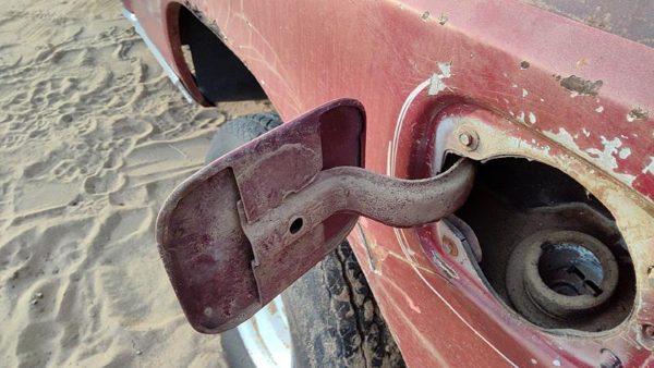 1975-1979 Ford F150 Fuel Tank Door With Hinge Gas Lid Oem Filler Maroon — photo 4