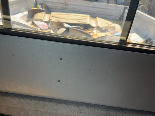 1996 Ford Ranger SuperCab Trim Panel Below Back Glass Interior Gray G2 OEM — photo 3