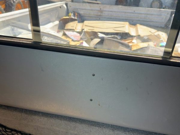 1996 Ford Ranger SuperCab Trim Panel Below Back Glass Interior Gray G2 OEM — photo 4