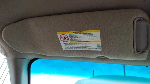 2000-2001 Chevy Silverado 2500 Driver Left Sun Visor Oem Tan 52D 15069545 — photo 2