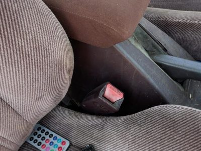 88-89 Accord Lx Passenger Right Front Seat Belt Buckle Receiver Oem Sedan Maroon