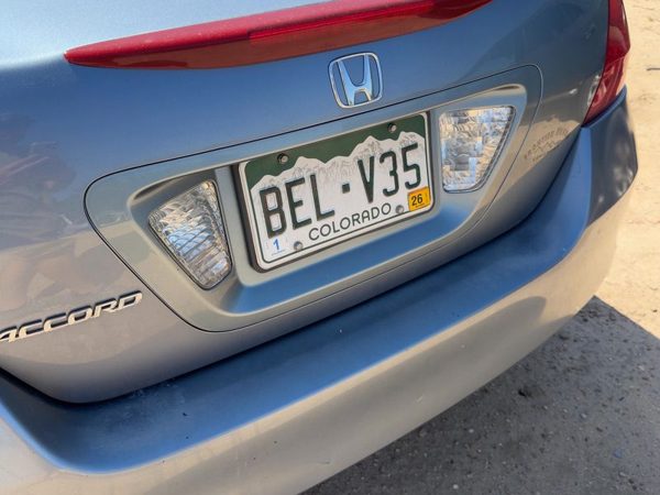 06-07 Accord License Plate Trim Surround Tail Trunk Finish Sedan Cool Blue B542M — photo 5