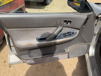 90-94 Subaru Legacy Driver Left Front Door Trim Panel With Master Switch Gray
