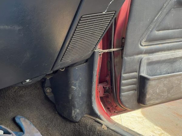 1987-1988 Toyota FX Passenger Right Lower Kick Trim Panel OEM Gray — photo 1