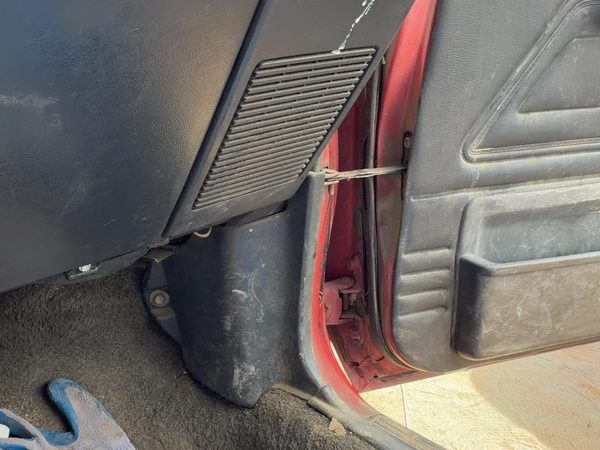 1987-1988 Toyota FX Passenger Right Lower Kick Trim Panel OEM Gray — photo 5