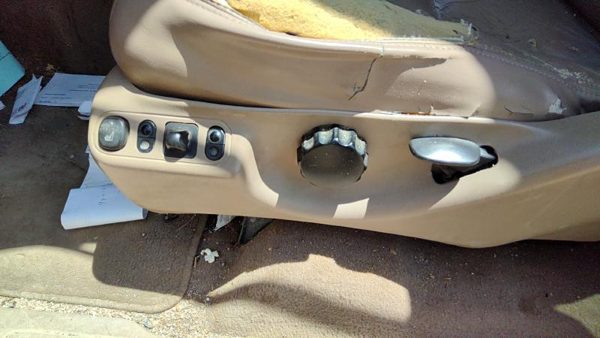 1998 Lincoln Navigator Driver Left Side Power Seat Switch With Trim Panel Tan Kx — photo 4