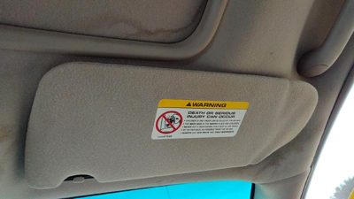 2003-2005 Dodge Neon Passenger Right Sun Visor Oem Gray 0Wr601l2aa