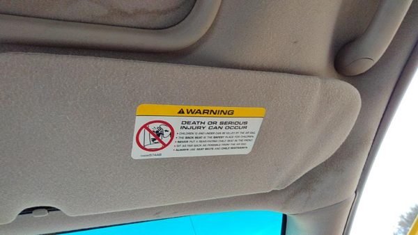 2003-2005 Dodge Neon Passenger Right Sun Visor Oem Gray 0Wr601l2aa — photo 3
