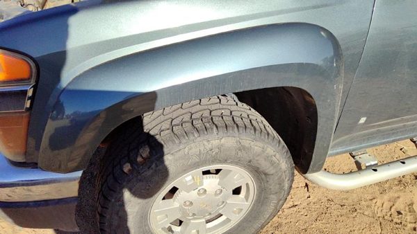 04-12 Gmc Canyon Driver Left Front Wheel Flare Moulding Fender Stealth Gray 46U — photo 3