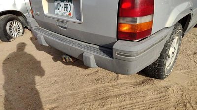 1993-1995 Jeep Grand Cherokee Rear Bumper Cover Assembly Oem Back 55032692