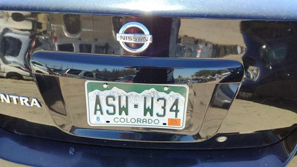 07-09 Sentra License Plate Trim Surround Panel Oem Tail Trunk Finish Black Kh3 — photo 1