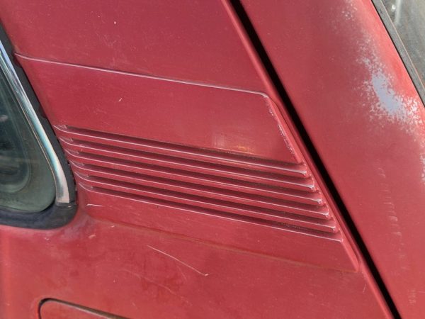 1987-1988 Toyota FX Driver Left Rear Moulding on Quarter Panel OEM Red — photo 1