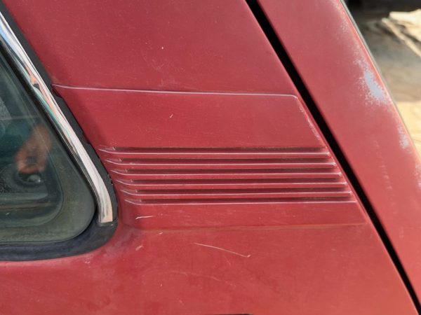 1987-1988 Toyota FX Driver Left Rear Moulding on Quarter Panel OEM Red — photo 5