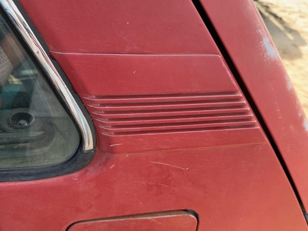 1987-1988 Toyota FX Driver Left Rear Moulding on Quarter Panel OEM Red — photo 4