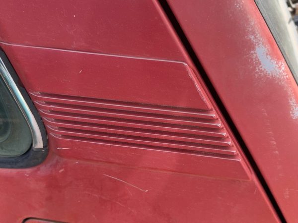 1987-1988 Toyota FX Driver Left Rear Moulding on Quarter Panel OEM Red — photo 3