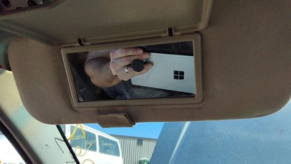 2002-2005 Subaru Legacy Driver Left Sun Visor Oem Gray 92011Ae35bob — photo 6