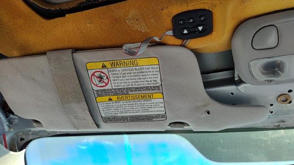 2002-2005 Subaru Legacy Driver Left Sun Visor Oem Gray 92011Ae35bob — photo 1