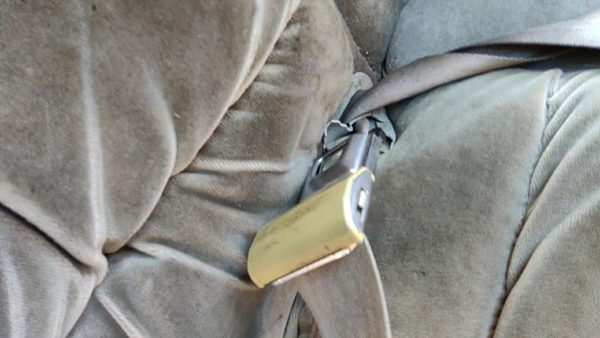 83-91 Mercury Grand Marquis Driver Left Front Seat Belt Buckle Receiver Oem Gray — photo 4