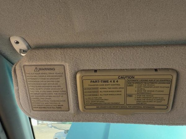 1991-1997 Isuzu Rodeo Driver Left Sun Visor Oem Gray 160 — photo 7