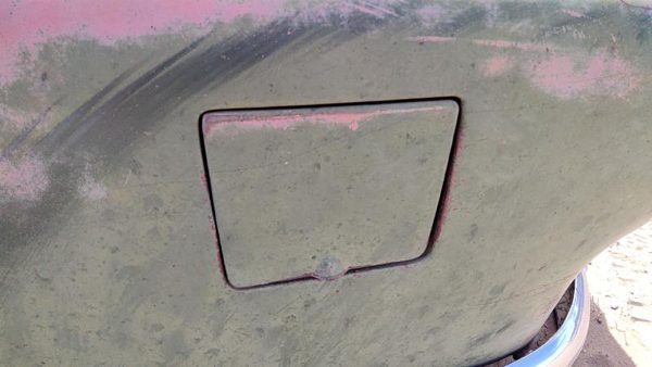 1953-1954 Chevy Bel Air 150 Sedan Fuel Tank Door With Hinge Gas Lid Oem Filler — photo 3