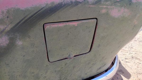 1953-1954 Chevy Bel Air 150 Sedan Fuel Tank Door With Hinge Gas Lid Oem Filler — photo 4
