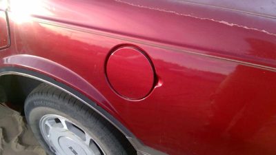 1986-1991 Olds Eighty Eight Fuel Tank Door With Hinge Gas Lid Oem Filler Red