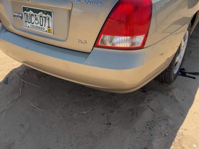 01-03 Hyundai Elantra Rear Bumper Cover Assembly Oem Back Sedan Prime Beige Ko