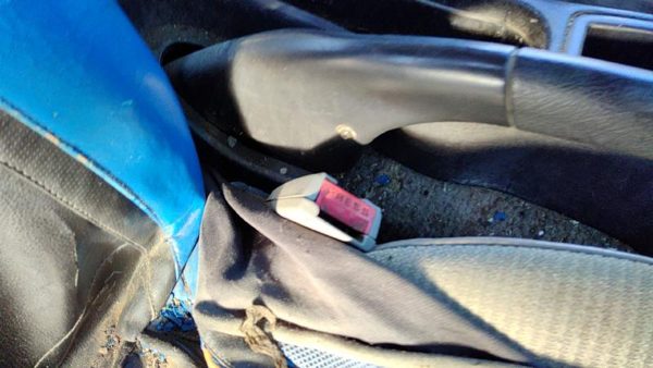 1996-1999 Saturn Sl1 Passenger Right Front Seat Belt Buckle Receiver Oem Gray — photo 2