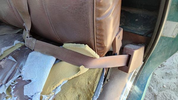 1976 Silverado C10 Driver Left Front Seat Belt Retractor Oem Shoulder Brown — photo 2