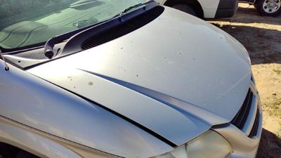 2007 Dodge Caravan Hood PS2 Bright Silver Metallic