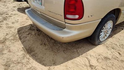 1996-2000 Chrysler Town & Country Rear Bumper Cover Assembly Oem Back Gold