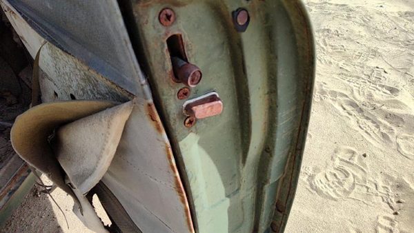 53-54 Chevy Bel Air 150 Sedan Passenger Right Front Door Latch With Rods/Cables — photo 1