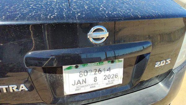 07-09 Sentra License Plate Trim Surround Panel Oem Tail Trunk Finish Black Kh3 — photo 3