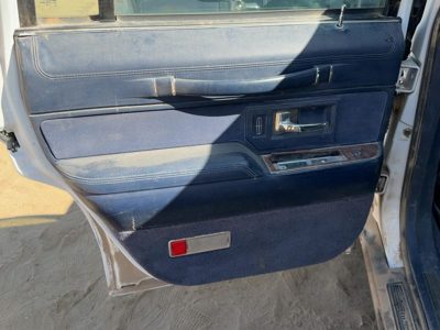 94 Lincoln Town Car Driver Left Rear Door Trim Panel With Switches Back Blue Dp