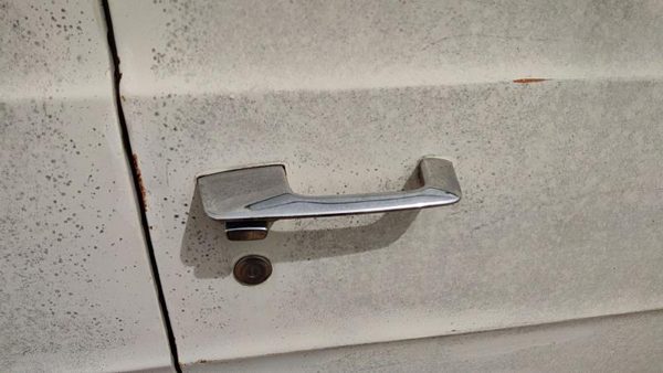 1974 Dodge Van B200 Passenger Right Front Outside Door Handle Oem White — photo 2