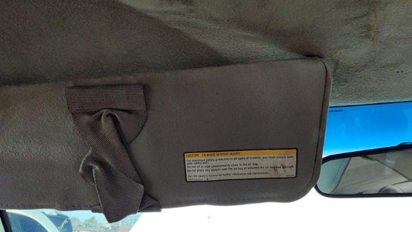 1995-1998 Chevy Silverado 1500 Driver Left Sun Visor Oem Gray — photo 4