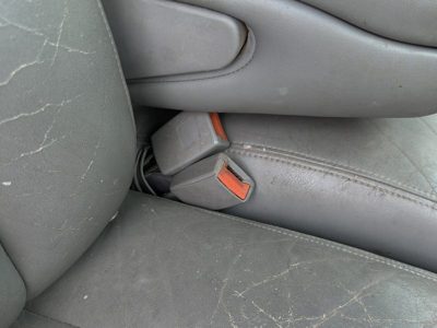 97 Chevy Silverado 1500 Passenger Right Front Seat Belt Buckle Receiver Oem Gray