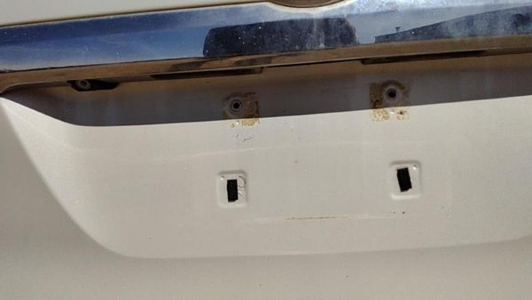 04-05 Toyota Sienna License Plate Trim Surround Panel Oem Chrome With Camera — photo 6