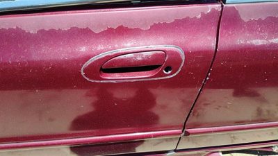 1994-1997 Honda Accord Driver Left Rear Outside Door Handle Oem Back Red