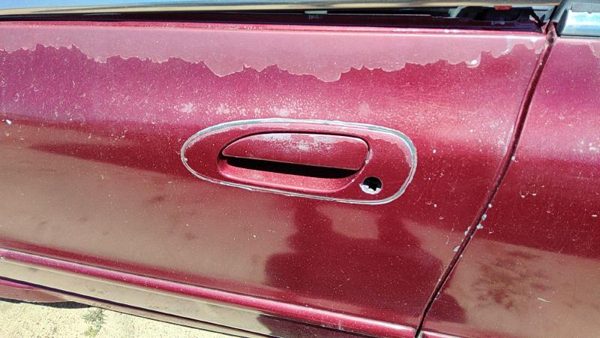 1994-1997 Honda Accord Driver Left Rear Outside Door Handle Oem Back Red — photo 5
