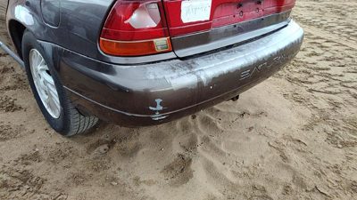 1996-1999 Saturn Sl2 Rear Bumper Cover Assembly Oem Back Gray 21110423