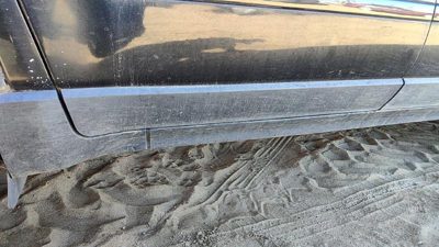 07-17 Gmc Acadia Passenger Right Rear Lower Moulding From Door Back Trim Strip