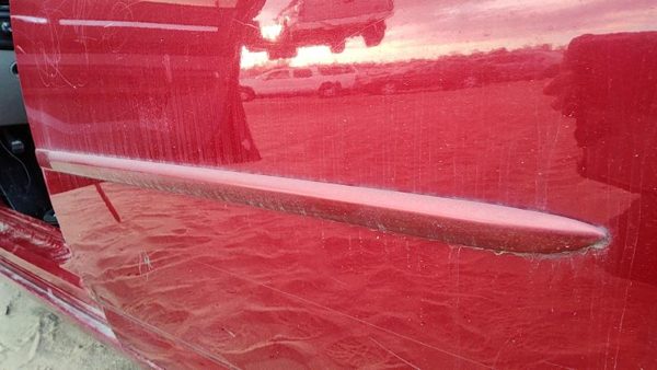 06-10 Charger Driver Left Rear Moulding From Door Back Trim Strip Inferno Red — photo 3