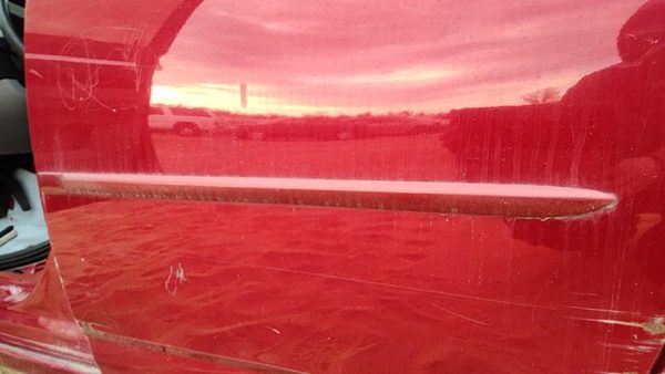 06-10 Charger Driver Left Rear Moulding From Door Back Trim Strip Inferno Red — photo 2