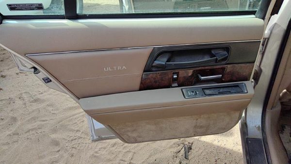 92 Buick Park Ave Ultra Driver Left Rear Door Trim Panel With Switches Back Tan — photo 1