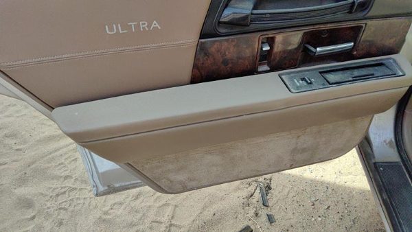 92 Buick Park Ave Ultra Driver Left Rear Door Trim Panel With Switches Back Tan — photo 8