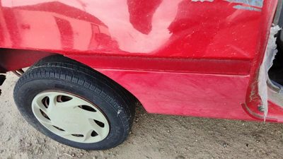 94-97 Ford Aspire Passenger Right Rear Moulding On Quarter Panel Oem Red