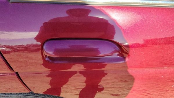 1995-1999 Chevy Lumina Passenger Right Rear Outside Door Handle Oem Back Red — photo 2