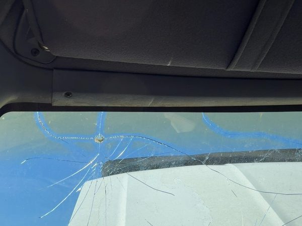 1992 Ford F250 Trim Strip Above Windshield Oem Gray — photo 1